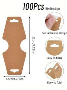 5-400 szt. Karty do wyświetlania bransoletek i kolczyków, ręcznie robione karty do kolczyków, samoprzylepne, odpowiednie do naszyjników, bransoletek, breloków, kolczyków, gumek do włosów, kart do przechowywania i wyświetlania