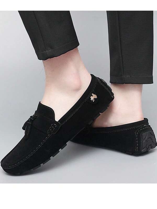 Mocassins à enfiler avec glands, mocassins en daim, chaussures de conduite à semelle douce et décontracté, disponibles en petites tailles, convenant à toutes les saisons, pour hommes et femmes