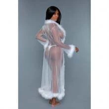 Marabou Robe - Turquoise - View 12