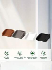 创意防风门挡，磨砂塑料楔形门挡，安全门挡，防撞门挡，创意防风门挡，安全门挡，防撞门挡，4种颜色可选，硅胶门挡，防风，防撞，抓握牢固，耐用塑料材质，带门下安装支架，家用安全 - 彩色 - 查看 2