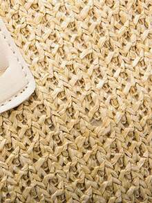 1件夏季草编包/大容量手工编织草编包/手提包女士度假沙滩包/日常通勤/出差/运动/健身/海滩/登机/购物