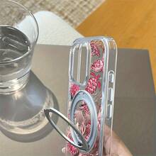 Funda de Teléfono Transparente con Soporte Metálico para iPhone 17air/16/15/14/13 Pro, Pro Max, Plus, 360 ° Rotación + ajuste multiángulo, soporte súper fuerte, libera las manos. - transparente - Ver 7