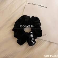 4pcs Coffee-Color Velvet Thick Hair Scrunchies, Simple Retro Design Ponytail Holders, Large Hair Accessories For Casual Hairstyles, Made Of Polyester, Hair Ties, Scrunchy Hair Ties, Hair Bobbles