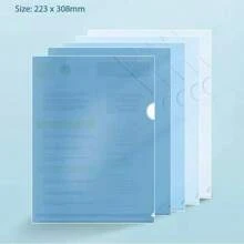 5 Stücke Dokumententasche mit Farbverlauf Dokumentenordner, transparenter Hüllen L-Typ wasserdichter Einzelseitenhalter A4 Dokumentenorganizer