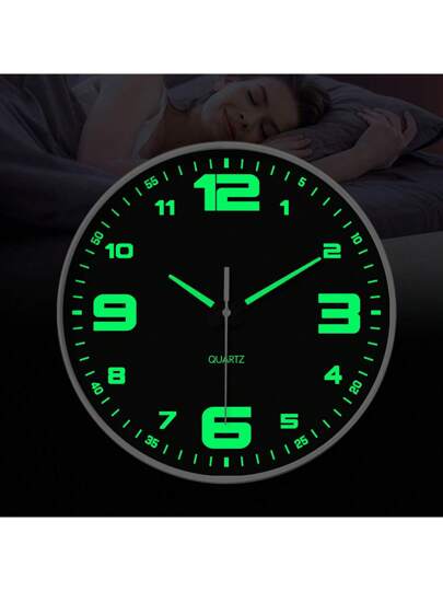 Glow In The Dark Wand Clock, Creative Silent Living Room Bedroom, Home Kitchen, Office Easter Friend "10" 12 "(No Battery) (Needs To Absorb Enough Verlichting Energy Shine),Home ,Room Klok Bedroom Dormitory Back School