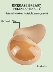 1 Par de Rellenos de Sostén Adhesivos, Almohadillas de Silicona Levantadoras de Pecho Impermeables para Mujeres, para Trajes de Baño, Bikinis, Vestidos y Trajes de Baño