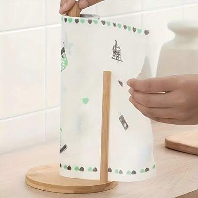 حامل منشفة ورقية خشبي جديد للفندق والمطبخ والحمام: حامل منشفة ورقية عمودي بدون ثقب، أثاث المنزل، طاولة، ديكور المنزل، تنظيم المنزل والتخزين، ديكور الغرفة، ديكور غرفة النوم، اكسسوارات المطبخ، أدوات المطبخ، منظم المطبخ، السفر، العطلات، حامل علبة المناديل