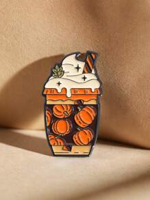 3pcs Ice Cream, Wizard Hat, Ghost & Pumpkin Brooches, Lapel Pins Accessory, Jewelry Gift Suitable For Friends To Wear On Halloween
