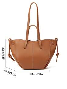 High Quality Large Capacity Fashionable Litchi Grain Women's Handbag, Convertible Shoulder/Crossbody Bag, Perfect Gift For Friends And Family