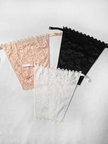 1 Stück sexy Spitze Brustpads, weiches aus Polyester gewebtes Expositionsschutz Brustpolster mit verstellbarem Träger für tief ausgeschnittene Tops, Kleider und Badeanzüge, bequem, atmungsaktiv und unsichtbares Unterwäsche-Cover