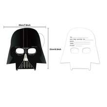 Star Wars 9pcs Star Wars Themed Birthday Party Supplies Mask Decoration, Halloween Costume Mask With Elastic Rope,Star Wars Black Samurai White Samurai Paper Mask, Halloween Party Dress Up Mask