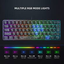 CHANGXIE 60% Gaming Keyboard, Numeric Keypad And Mouse Set. The Mini-Gaming Keyboard Has 61 Keys With True RGB Backlighting. The Detachable TYPE-C Cable Is Suitable For PC/ Gamers, Typists, Travelers And Business Travelers. It Is Convenient To Carry