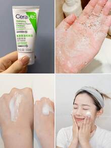 CeraVe [Mini] Hydrating Cream-To-Foam Cleanser 50ml / For All Skin Types / Cleansing & Makeup Removal 2-In-1 / Amino Acid Gently Clean The Skin / Begins As A Cream Before Transforming To A Soft Foam When You Begin To Lather It On The Skin With Water, And Effectively Removes Dirt And Makeup Without Stripping The Skin's Natural Moisture Or Leaving It Feeling Tight And Dry. - Amino Acid 50ml - 查看 5