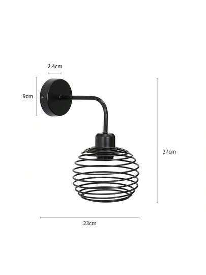 Wand Verlichting Indoor Lamp Zwart Hallway E27 Living Room Vintage Lighting Bedroom Bed Bedside Retro Industrial Staircase Office Hotel out Bulb) view 7
