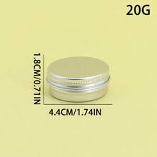 6pcs 20g Threaded Round Silver Aluminum Box Cosmetic Ointment Packaging Box Pet Jewelry Storage Jar Cosmetic Packaging Box - Silver - View 4