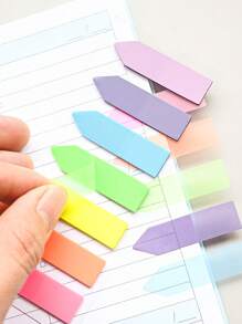 140 Sheets Of 1 PET Arrow Index Sticker Book Topic Label Paper Translucent Plastic Sticky Notes,School Supplies,Back To School