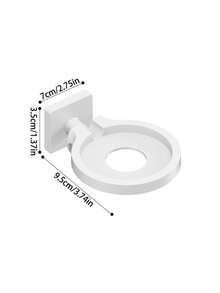 1pc Non-Drill Wall-Mounted Apple Device Holder - Earphones, Smartwatch, Charging Stand, Suction Cup Based Storage Rack - Multicolor - View 14