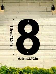 1pc 0-9 Free Combination Digital House Number, Metal Address House Number, Durable Home Address Number Plate, Wall Mounted Email Number, Home Decoration, Entrance Decoration, Garden Decoration, For Outdoor, Garage, Door, Email Decoration, Metal Wall Art, Halloween Thanksgiving Christmas, Decoration Gifts