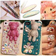 3mm/15000pcs 4mm/7500pcs 5mm/3750pcs Resin Rhinestones For Crafting, 15 Colors Flatback Gems For Phone Case, Bedazzling Flatback Crystal Rhinestones Diamonds For Clothes Accessories DIY