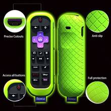 4Pack Cover For Roku Voice Remote Pro 2nd Edition Case Compatible With Hisense TV Controller Silicone Sleeve For  Smart TV Control Holder Glow In The Dark Purple Blue Green Red - 綠色+紫色+天空+紅色 - 查看 5