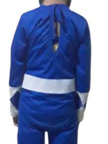 fantasia power ranger azul+mascara de eva - Azul - Visão 2