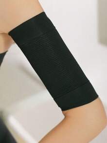 1/2 对压缩手臂和手腕套 - 肘部支撑，适合瑜伽、健身和日常穿着 - 透气尼龙材质，混合颜色，手臂收紧袖子|透气面料