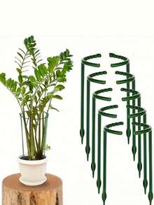 Semicircle Plant Support Frame ,Plastic Plant Support Stake Ring For Greenhouse Garden,- Floral Arranging, Indoor Greenhouse, Fixed Rod, Vine Climbing Bracket For Flower Plant,Plant Support Garden Flower Supports Stakes Durable Plastic Plant Support Pile For Stronger Flowers And Greenhouses Essential Greenhouse Accessories