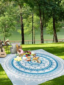 1pc New Outdoor Waterproof Anti-Sand Digital Print Picnic Blanket/Beach Towel, With Fashionable And Fresh Pattern, Suitable For Outdoor Camping And Picnic - Multicolor - View 7