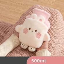 卡通植绒大容量热水袋可重复注水防爆防漏可拆卸暖手宝暖肚脐暖宝宝可爱电热水袋男生情人节心形女士情人节适用月经期女士情人节礼物生日男友女友 - 彩色 - 查看 6