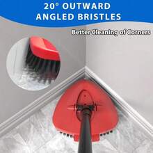 ‌2 Pack Heavy-Duty Spin Mop Replacement Heads – Premium Scrub Brush For O-Cedar EasyWring 1 Tank Mop – Extra Thick Bristles For Deep Cleaning Tile, Wood & Vinyl Floors – Universal Fit Kitchen Bathroom Pool Deck Cleaning Accessories - 灰色(Easywring 用 2 件) - 查看 3
