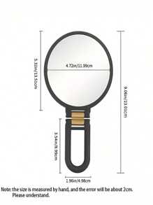 1PC Professional 30X Magnification Vanity Mirror | 360° Adjustable Handle & Foldable Base | Dual-Sided Travel Compact For Precision Makeup
