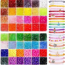 1200/2400 件 48 色 6 毫米果冻状双切面锥形亚克力珠，适用于 DIY 珠宝制作、手链、项链工艺用品 - 彩色 - 查看 10