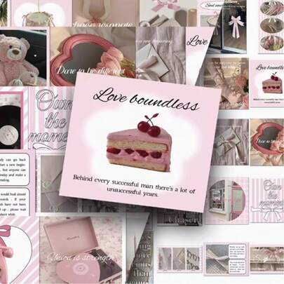 30张芭蕾风格贴纸，高品质ins风适用于水瓶、文具盒、手机壳、行李箱、吉他、柜子，50张儿童奖励涂鸦贴纸，水瓶、电脑装饰贴，创意奖励贴批发