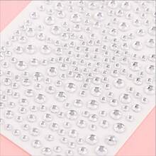 3 件/1 件 3D 人造珍珠贴纸自粘，人造珍珠贴纸发饰 DIY 配件，亚克力多功能发饰，美甲装饰，化妆装饰（1 张共 325 颗人造珍珠），美发工具