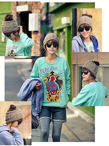 1pc Women's Twisted Knitted Skiing Hat - Knitted Winter Warm Hat, Soft, Comfortable And Elastic Design, Multi Functional Fashion Accessory, Outdoor Sports Headscarf, Essential For Snow Activities, Warm Material, Lifestyle /It Is Normal For This Product To Have An Odor, And It Needs To Be Cleaned Before Use For The First Time - Multicolor - View 3