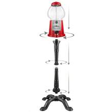 15" Gumball Machine With Stand And Coin Bank Red Bubble Gum Candy Dispenser - as pic - View 4