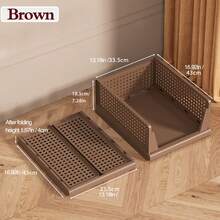 Collapsible & Stackable Storage Basket Plastic Drawers Foldable Closet Organizers Wardrobe Organizer Storage Box Closet Dividers & Shelf Inserts For Wardrobe Wardrobe Drawer Units Layered Partition Storage Rack Shelf For Cupboard Kitchen Bathroom, Back To School - Multicolor - View 15