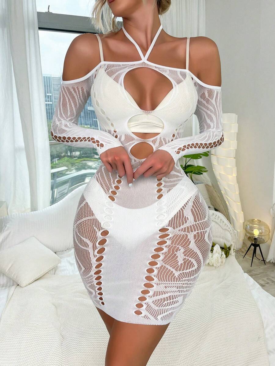 性感内衣女式性感闪亮水钻渔网内衣套装泰迪情趣网眼狂欢装内衣