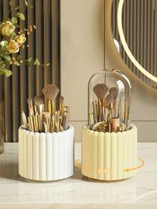 1PC 360 ° Rotating Cosmetics Transparent Storage Box Multifunctional Student Stationery Pen Holder Waterproof Dustproof Bathroom Storage Box Makeup Brush Desktop Storage Tube Large Capacity Detachable Desktop Storage Rack Rotating Pen Holder Desktop Dressing Table Skin Care Product Storage Rack,Gifts For Women,Christmas Gifts,Gift Ideas For Women,Room Decor - Multicolor - View 5