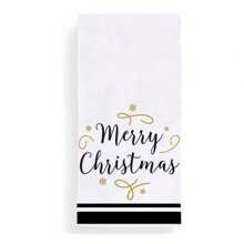 Set de 2 prosoape cu tematică de Crăciun, concepute cu un model simplu de brad de Crăciun, lavabile la mașină, rezistente la căldură, absorbante și reutilizabile, potrivite pentru decorarea camerei, prosoape de bucătărie și baie, decorarea petrecerilor, decorarea casei și un cadou ideal de Crăciun.