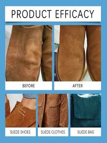 jakehoe 1 Set Suede & Nubuck Cleaner Kit (100ML Cleaner + Brush + Cloth), For Knit Boots, Leather And Canvas Cleaning - Blue - View 3