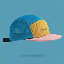 1 Peça Boné de Rede de Secagem Rápida e Respirável com Splice, Boné de Beisebol para Esportes ao Ar Livre, Boné Snapback com Contraste de Cores e Proteção Solar
