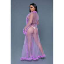 Marabou Robe - Turquoise - View 10