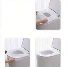 30 peças/50 peças Assento Sanitário Descartável Revestido em Tecido Não Tecido, Capa de Vaso Sanitário à Prova de Sujeira de Camada Dupla, Capa de Vaso Sanitário para Hotel e Viagem, Embalado Individualmente para Proteger o Vaso Sanitário