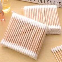 100pcs Double-Ended Round Cleaning Stick, Hygienic Cleaning Stick, Household Makeup Remover Stick,Bag,Organizer,Storage