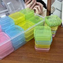 32 piezas Juego de cajas de almacenamiento de plástico - Contenedores de almacenamiento multifunción para manualidades DIY, cuentas, joyería, suministros de manicura - Cajas divididas portátiles con divisiones ajustables, contenedores, accesorios, organización del hogar, decoración de habitaciones - Multicolor - Ver 6