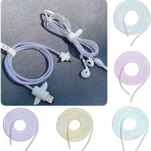 1 Stück/2 Stück Spiralkabel Schutz, Ladekabel Schutz, Datenkabel Schutz Abdeckung, Kopfhörerkabel Schutz geeignet für Handy, Kopfhörer, USB-Datenkabel, Ladegeräte, Zubehör für Ladegeräte, Handyzubehör - Mehrfarbig - Übersicht 5