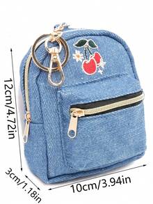1pc Fashionable Zipper Small Wallet PU Material Mini Pouch Suitable For Keys Cards Coins Back To School Season Supplies For Women Wallet Purse Wallet Mini Wallet