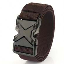 1 pièce Ceinture tactique pour homme, boucle automatique - libération rapide, matériau en nylon respirant et durable - style sport, idéal pour la chasse et les activités de plein air