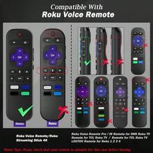 Seltureone 2 In 1 Remote Cover With Tracker Holder For Roku Voice Remote Glow In The Dark Roku Remote Cover Silicone Protective Case Anti Slip Shock Absorption Washable Green - Green - View 2
